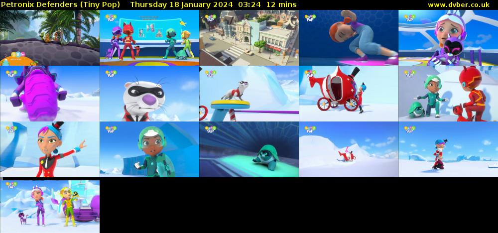 Petronix Defenders (Tiny Pop) Thursday 18 January 2024 03:24 - 03:36