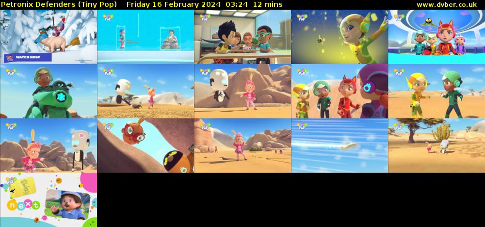 Petronix Defenders (Tiny Pop) Friday 16 February 2024 03:24 - 03:36