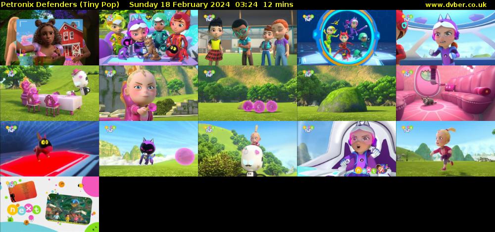 Petronix Defenders (Tiny Pop) Sunday 18 February 2024 03:24 - 03:36