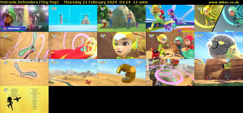 Petronix Defenders (Tiny Pop) Thursday 22 February 2024 03:24 - 03:36
