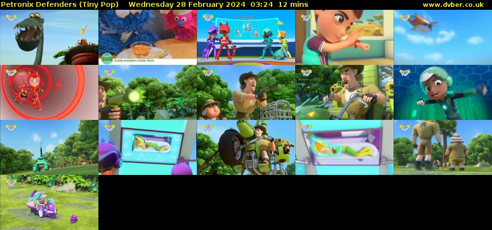 Petronix Defenders (Tiny Pop) Wednesday 28 February 2024 03:24 - 03:36