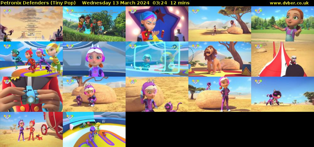 Petronix Defenders (Tiny Pop) Wednesday 13 March 2024 03:24 - 03:36