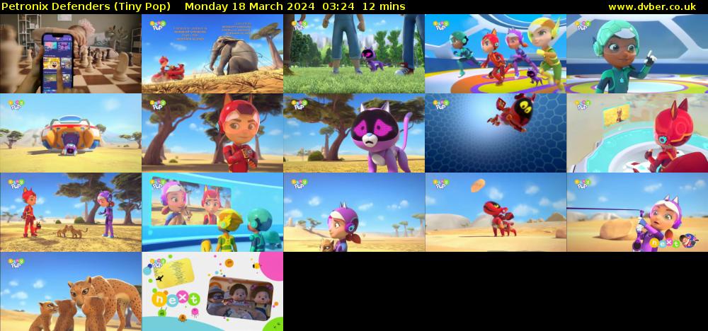 Petronix Defenders (Tiny Pop) Monday 18 March 2024 03:24 - 03:36