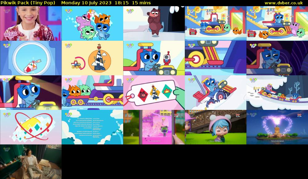 Pikwik Pack (Tiny Pop) Monday 10 July 2023 18:15 - 18:30