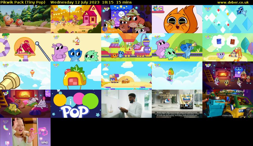 Pikwik Pack (Tiny Pop) Wednesday 12 July 2023 18:15 - 18:30