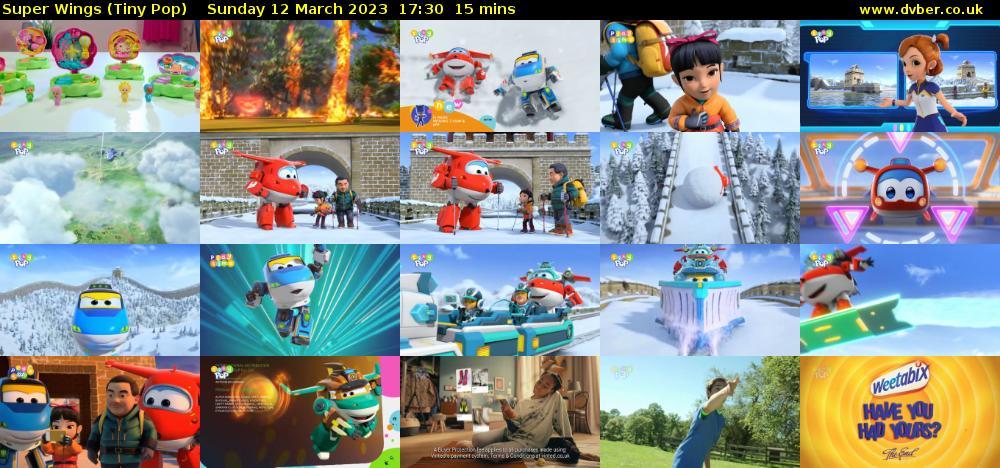 Super Wings (Tiny Pop) Sunday 12 March 2023 17:30 - 17:45