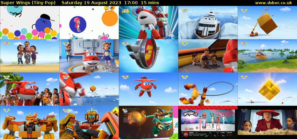Super Wings (Tiny Pop) Saturday 19 August 2023 17:00 - 17:15