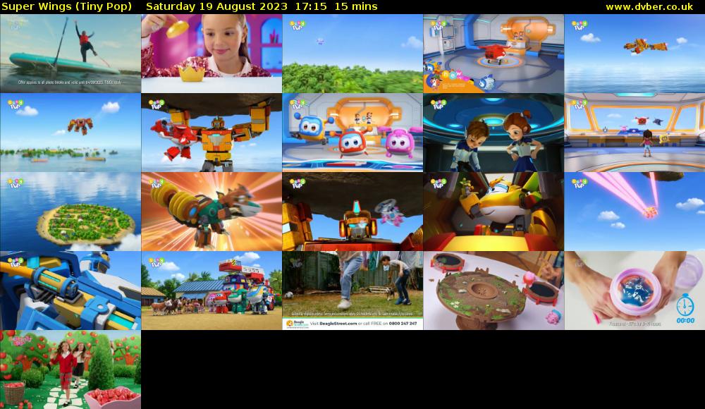 Super Wings (Tiny Pop) Saturday 19 August 2023 17:15 - 17:30