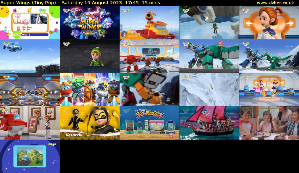Super Wings (Tiny Pop) Saturday 19 August 2023 17:45 - 18:00