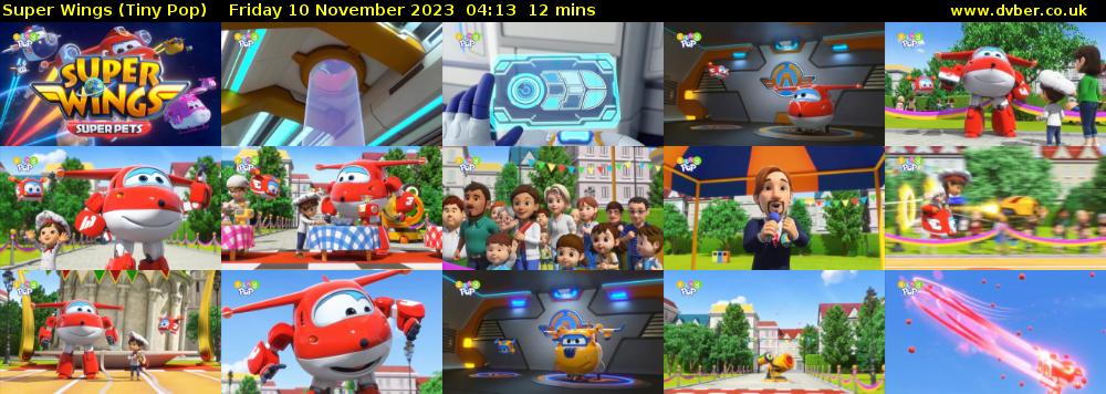Super Wings (Tiny Pop) Friday 10 November 2023 04:13 - 04:25