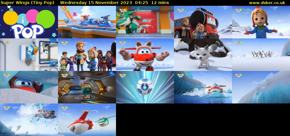 Super Wings (Tiny Pop) Wednesday 15 November 2023 04:25 - 04:37
