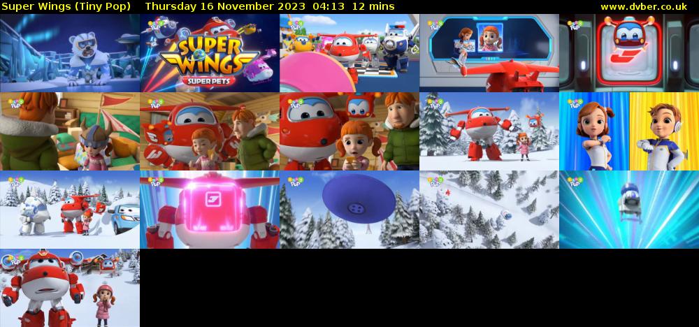 Super Wings (Tiny Pop) Thursday 16 November 2023 04:13 - 04:25