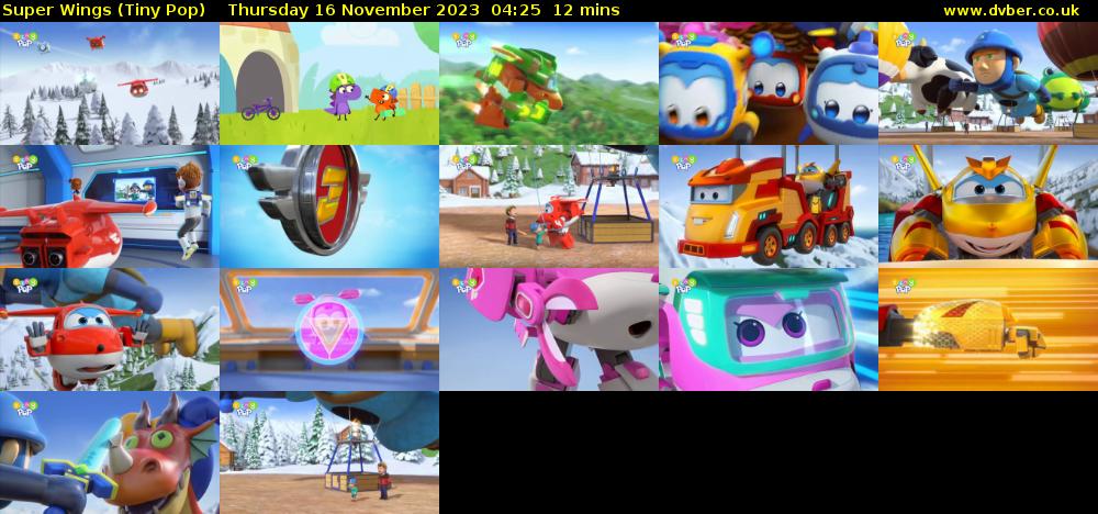 Super Wings (Tiny Pop) Thursday 16 November 2023 04:25 - 04:37