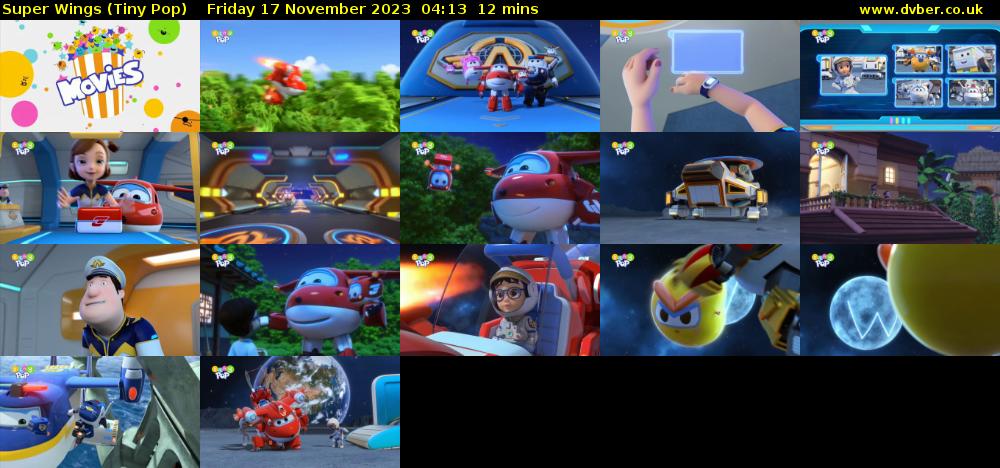 Super Wings (Tiny Pop) Friday 17 November 2023 04:13 - 04:25