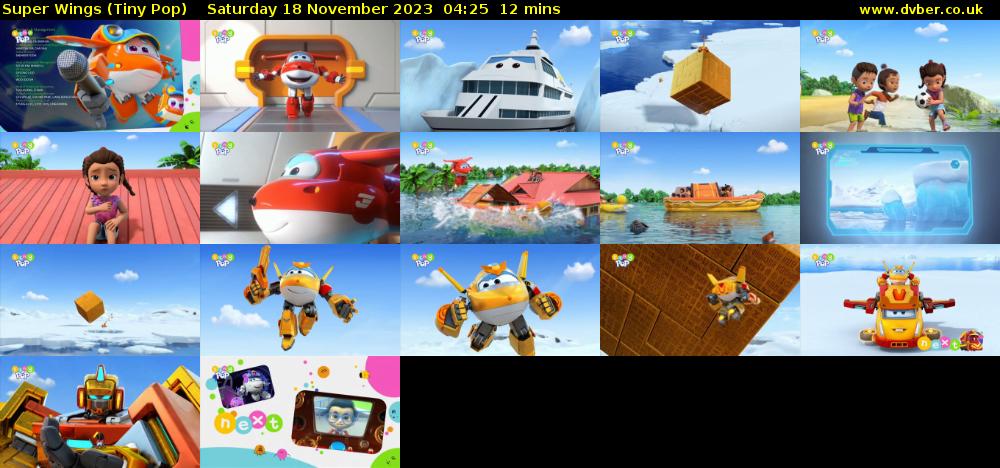 Super Wings (Tiny Pop) Saturday 18 November 2023 04:25 - 04:37