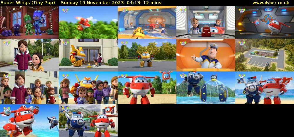Super Wings (Tiny Pop) Sunday 19 November 2023 04:13 - 04:25