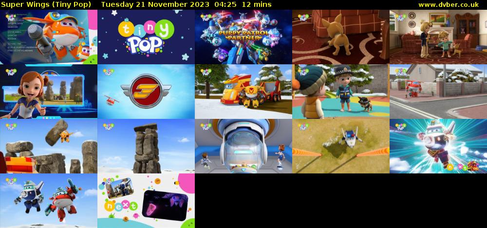 Super Wings (Tiny Pop) Tuesday 21 November 2023 04:25 - 04:37