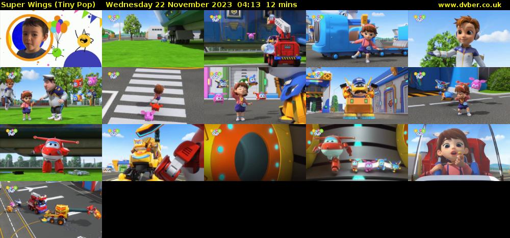 Super Wings (Tiny Pop) Wednesday 22 November 2023 04:13 - 04:25