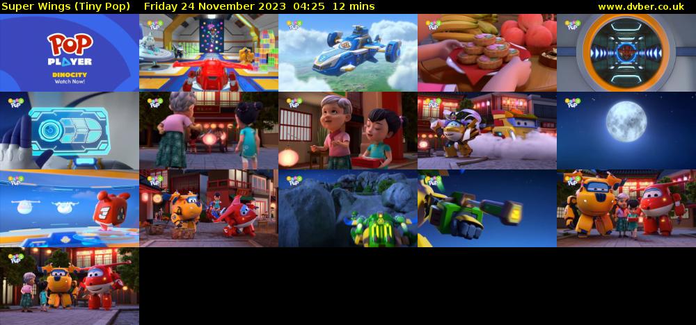 Super Wings (Tiny Pop) Friday 24 November 2023 04:25 - 04:37