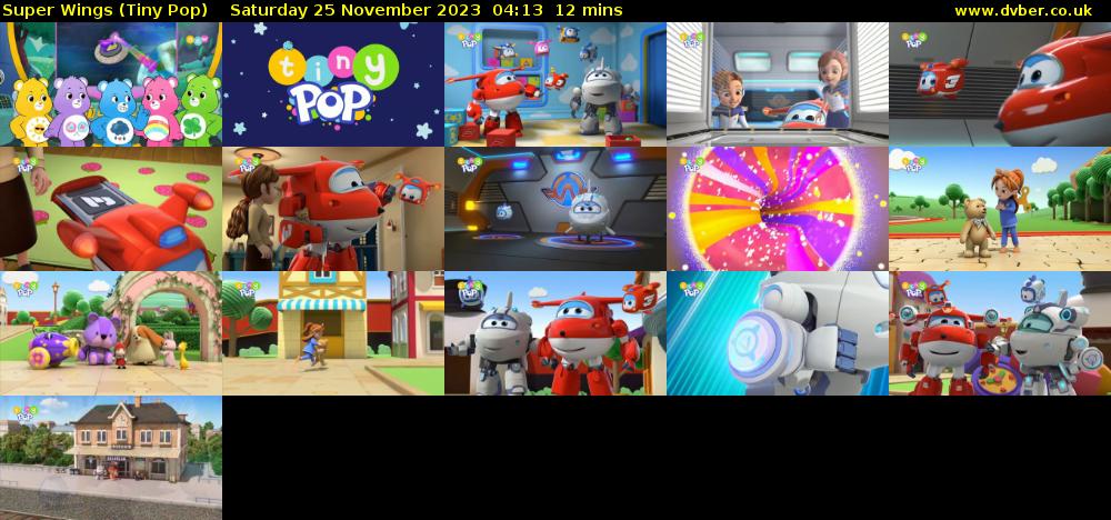 Super Wings (Tiny Pop) Saturday 25 November 2023 04:13 - 04:25
