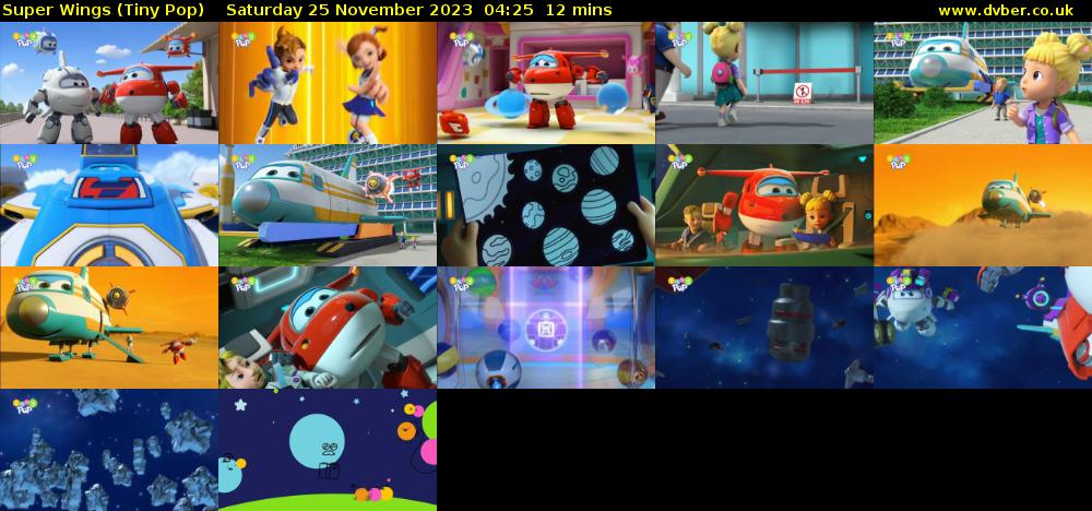 Super Wings (Tiny Pop) Saturday 25 November 2023 04:25 - 04:37