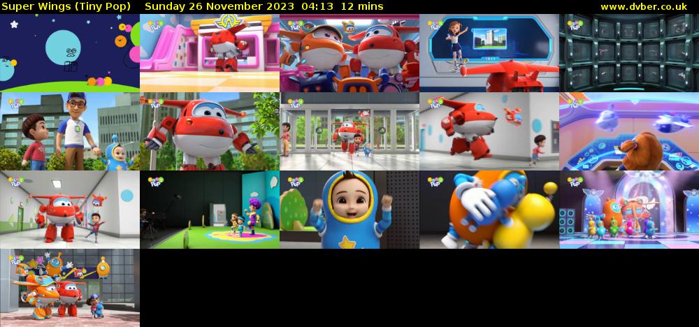 Super Wings (Tiny Pop) Sunday 26 November 2023 04:13 - 04:25