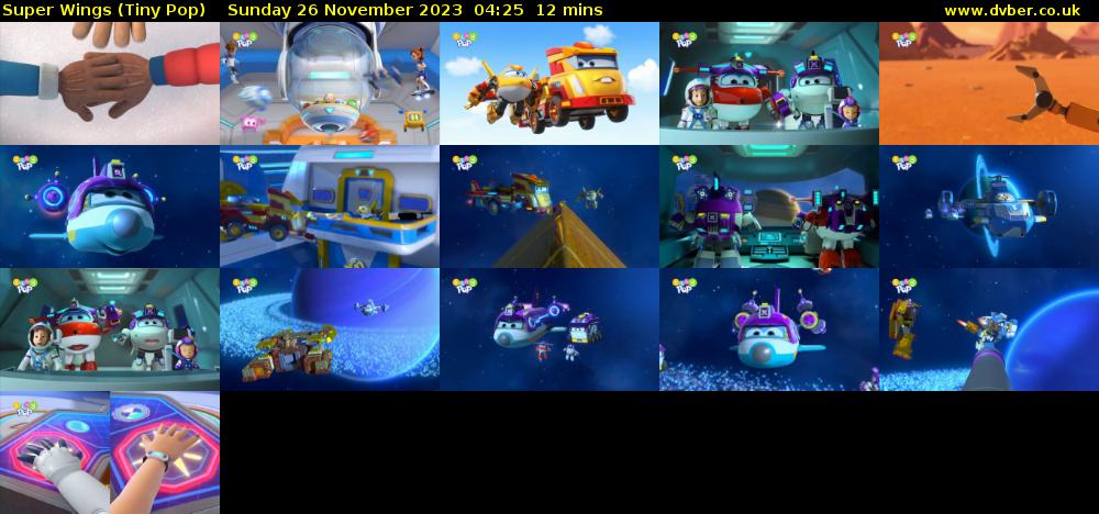 Super Wings (Tiny Pop) Sunday 26 November 2023 04:25 - 04:37