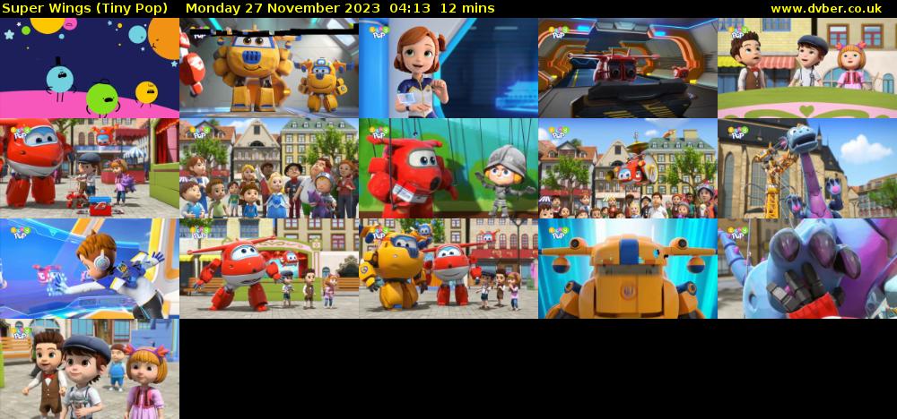 Super Wings (Tiny Pop) Monday 27 November 2023 04:13 - 04:25