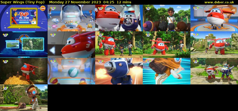 Super Wings (Tiny Pop) Monday 27 November 2023 04:25 - 04:37