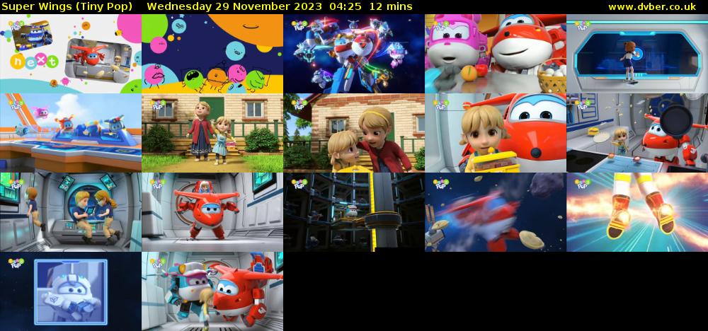 Super Wings (Tiny Pop) Wednesday 29 November 2023 04:25 - 04:37