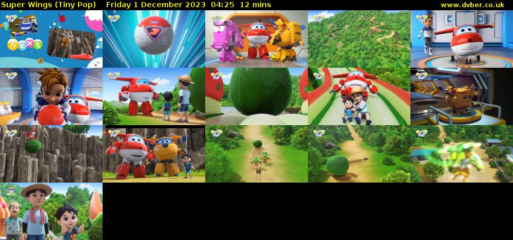 Super Wings (Tiny Pop) Friday 1 December 2023 04:25 - 04:37