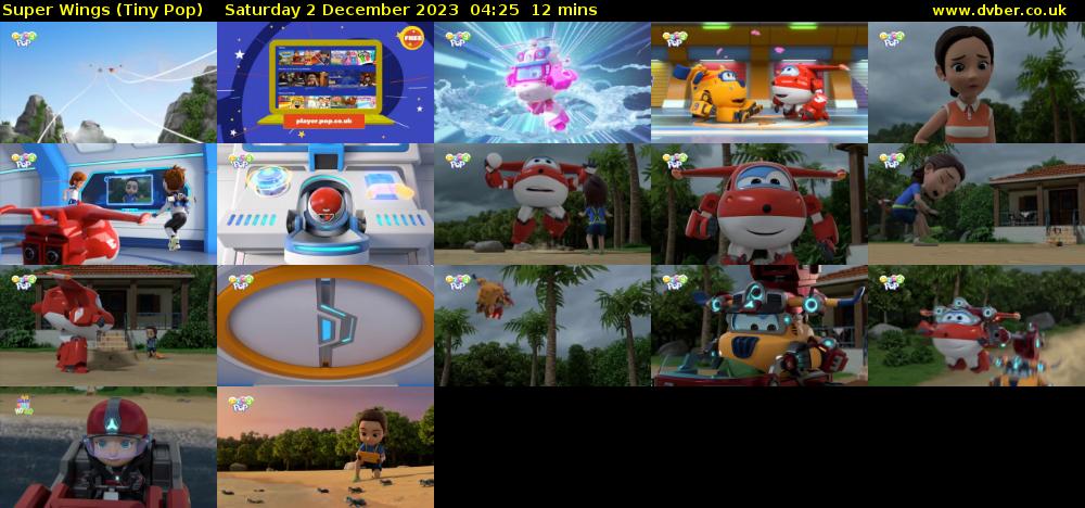 Super Wings (Tiny Pop) Saturday 2 December 2023 04:25 - 04:37