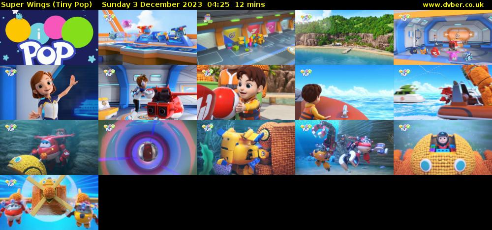 Super Wings (Tiny Pop) Sunday 3 December 2023 04:25 - 04:37