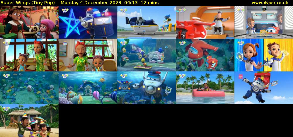 Super Wings (Tiny Pop) Monday 4 December 2023 04:13 - 04:25