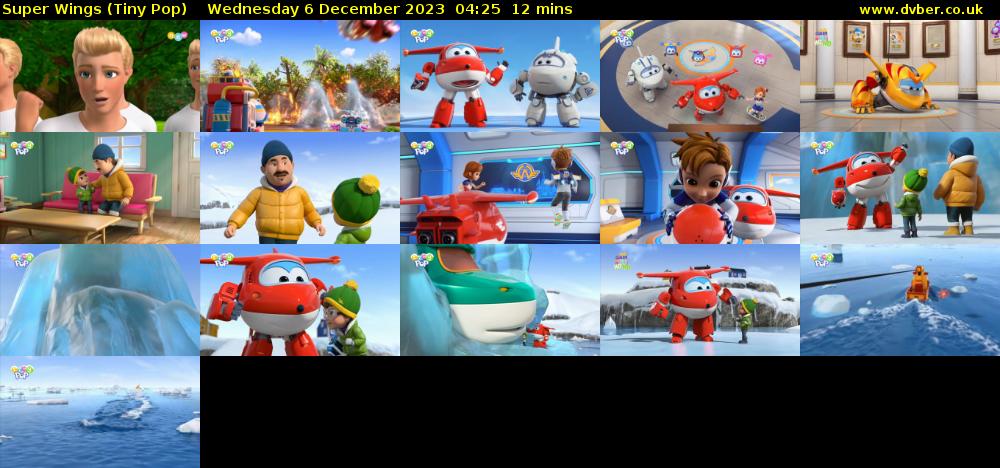 Super Wings (Tiny Pop) Wednesday 6 December 2023 04:25 - 04:37