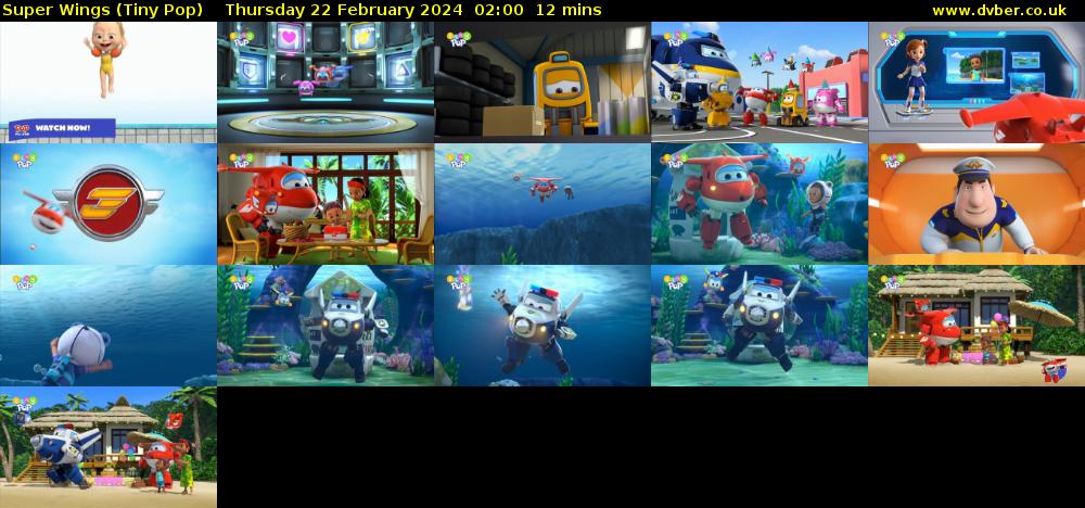 Super Wings (Tiny Pop) Thursday 22 February 2024 02:00 - 02:12