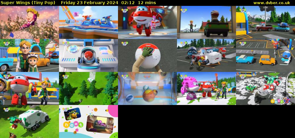 Super Wings (Tiny Pop) Friday 23 February 2024 02:12 - 02:24