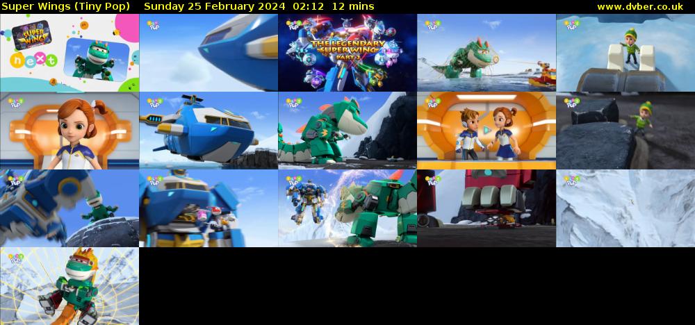 Super Wings (Tiny Pop) Sunday 25 February 2024 02:12 - 02:24