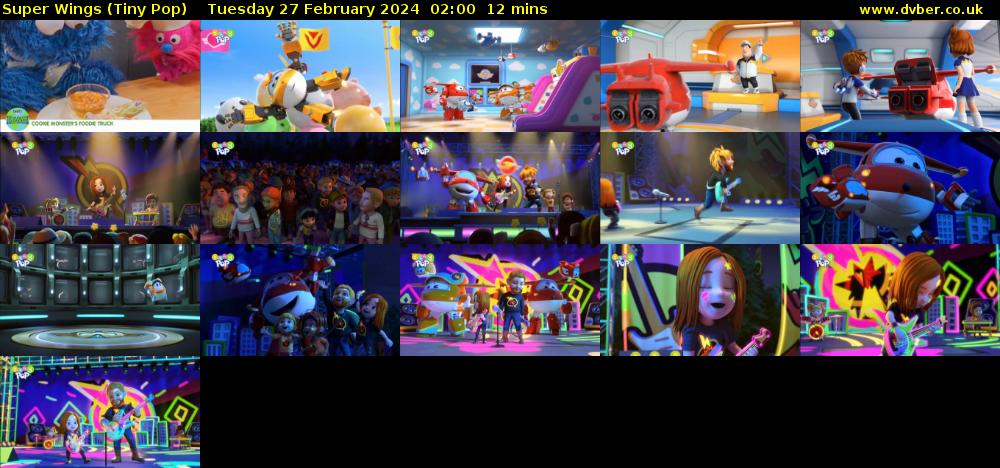 Super Wings (Tiny Pop) Tuesday 27 February 2024 02:00 - 02:12
