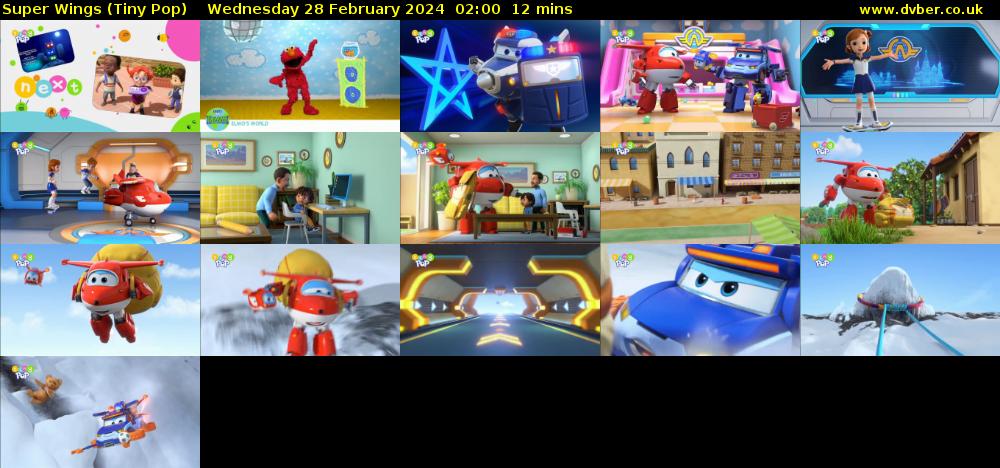 Super Wings (Tiny Pop) Wednesday 28 February 2024 02:00 - 02:12
