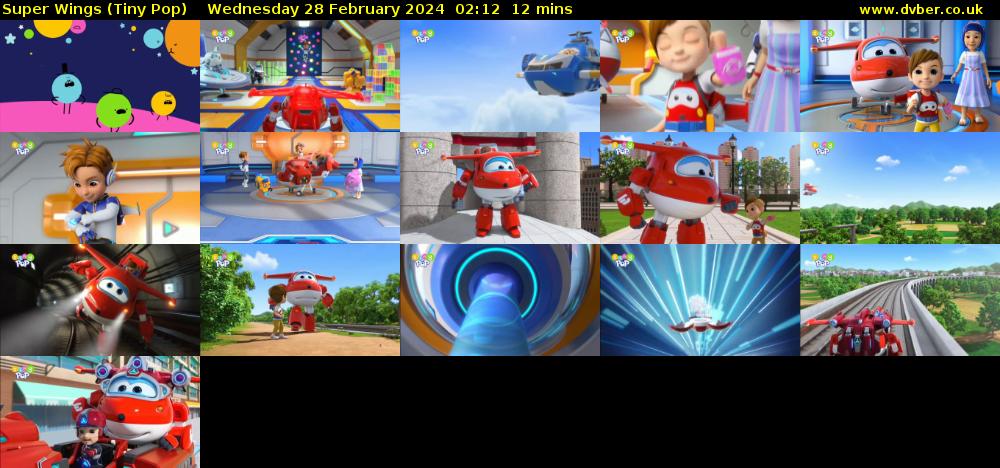 Super Wings (Tiny Pop) Wednesday 28 February 2024 02:12 - 02:24
