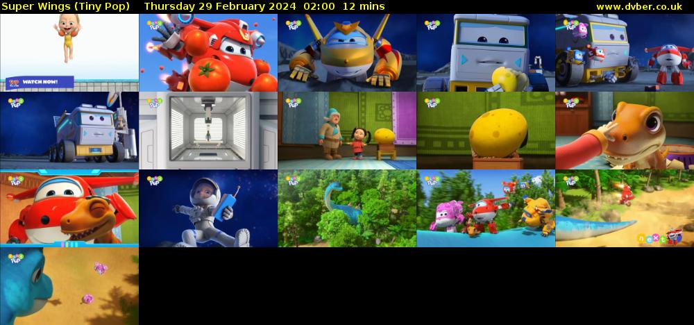 Super Wings (Tiny Pop) Thursday 29 February 2024 02:00 - 02:12