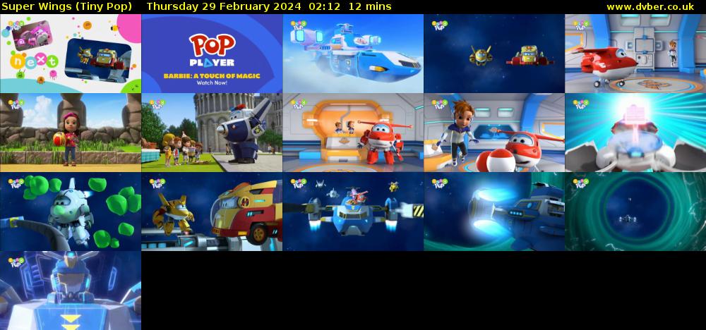 Super Wings (Tiny Pop) Thursday 29 February 2024 02:12 - 02:24