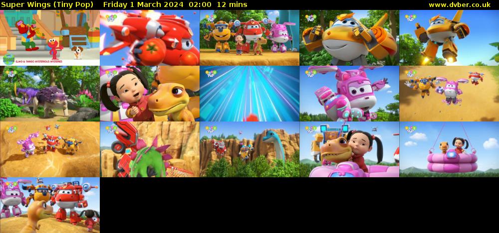 Super Wings (Tiny Pop) Friday 1 March 2024 02:00 - 02:12
