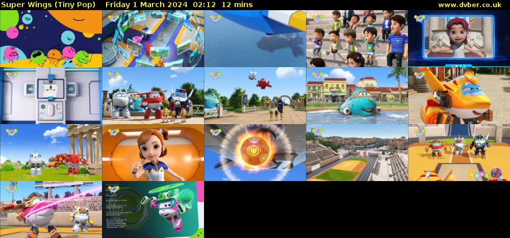 Super Wings (Tiny Pop) Friday 1 March 2024 02:12 - 02:24