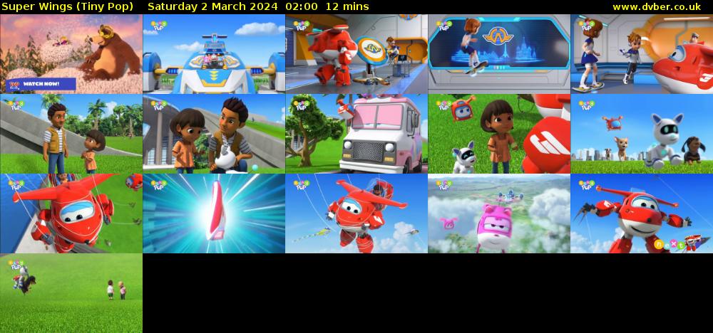 Super Wings (Tiny Pop) Saturday 2 March 2024 02:00 - 02:12