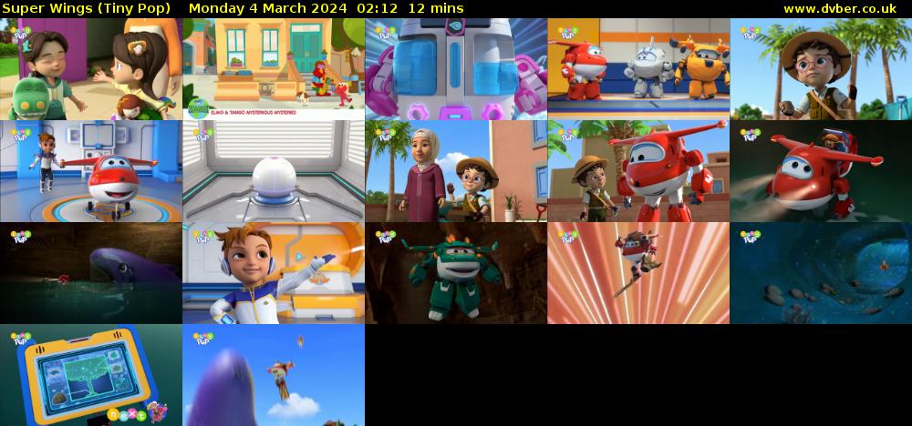 Super Wings (Tiny Pop) Monday 4 March 2024 02:12 - 02:24