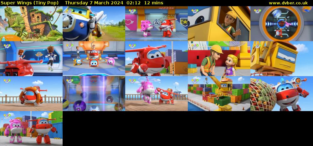 Super Wings (Tiny Pop) Thursday 7 March 2024 02:12 - 02:24