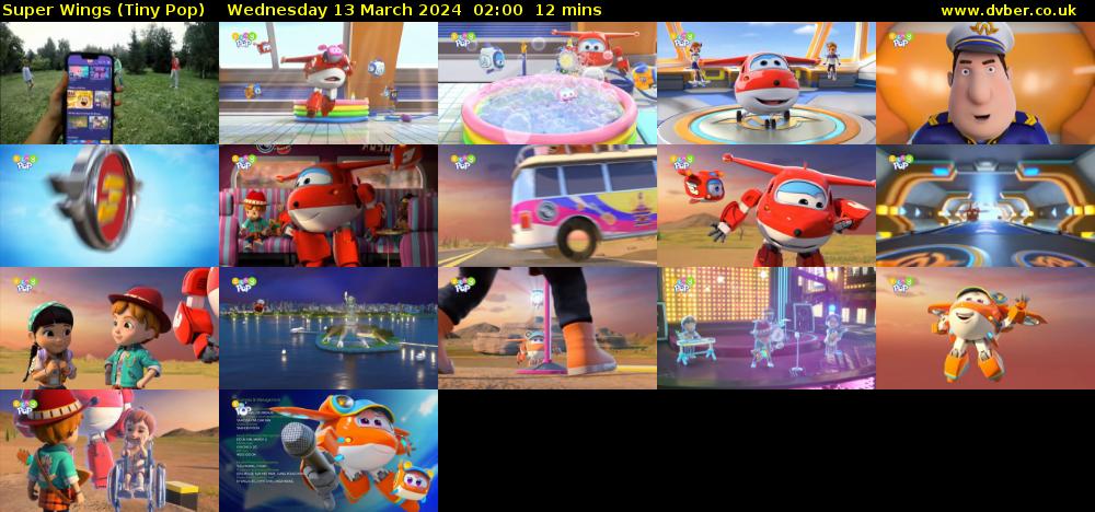 Super Wings (Tiny Pop) Wednesday 13 March 2024 02:00 - 02:12