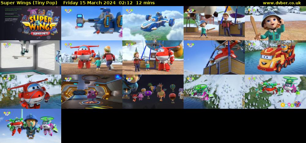Super Wings (Tiny Pop) Friday 15 March 2024 02:12 - 02:24